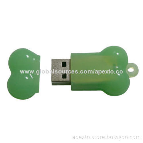 Dog Bone USB Stick with 16GB Storage Capacity, Supports Password Protection and Bootable Function